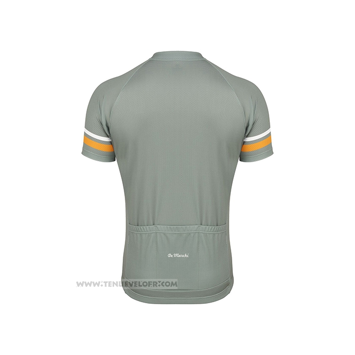 2021 Maillot Cyclisme de Marchi Vert Bleu Manches Courtes et Cuissard